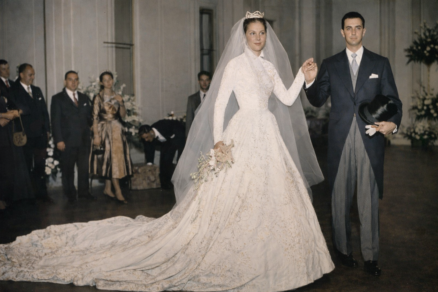 Maricy com Romeu Trussardi no seu casamento